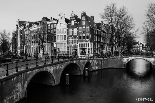 Picture of Amsterdam Netherlands canals and bridges